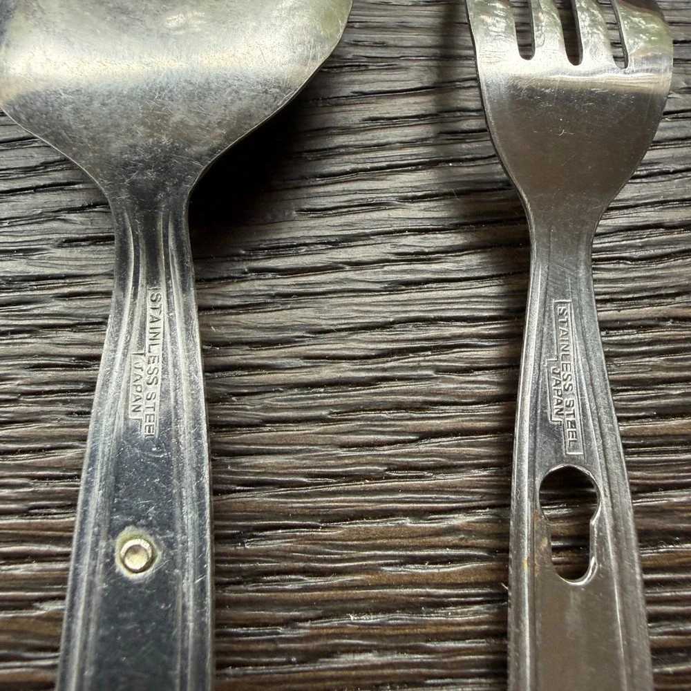 Camping Cutlery Set Packable Stainless Steel Made in Japan 3pc Pouch